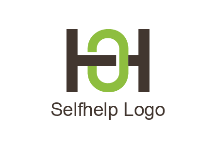 letter H going across letter O