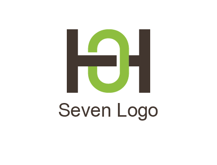 letter H going across letter O