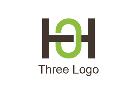 letter H going across letter O