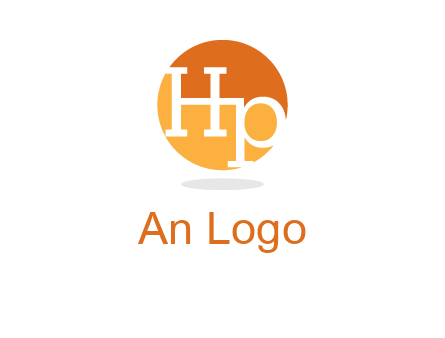 Letters HP are in a circle icon