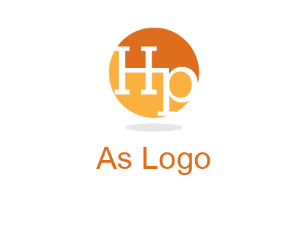 Letters HP are in a circle icon