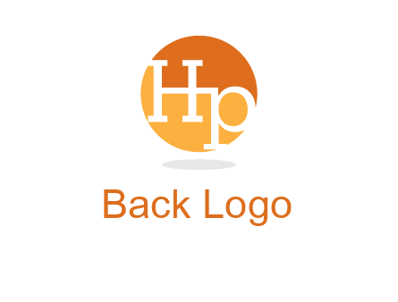Letters HP are in a circle icon