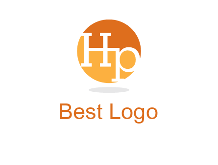 Letters HP are in a circle icon