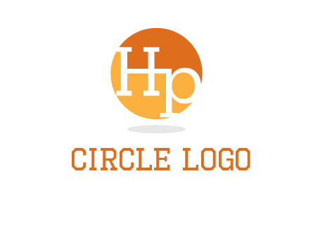 Letters HP are in a circle icon
