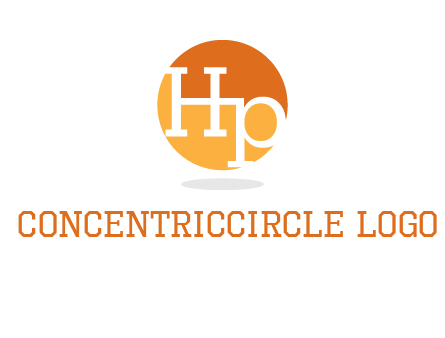 Letters HP are in a circle icon