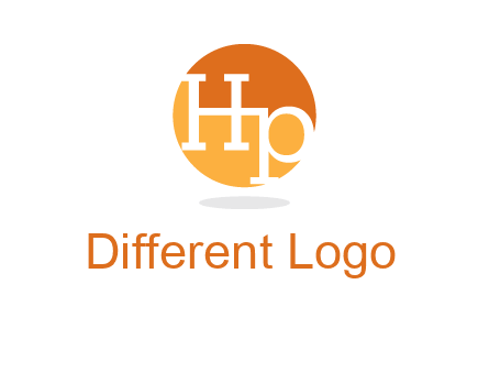 Letters HP are in a circle icon