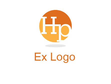 Letters HP are in a circle icon