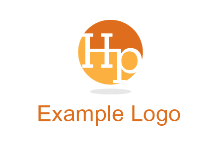 Letters HP are in a circle icon