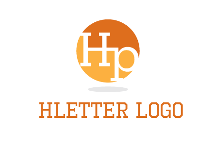 Letters HP are in a circle icon