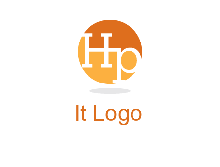 Letters HP are in a circle icon