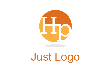 Letters HP are in a circle icon
