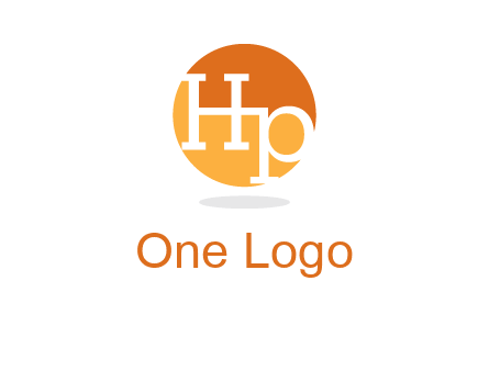 Letters HP are in a circle icon