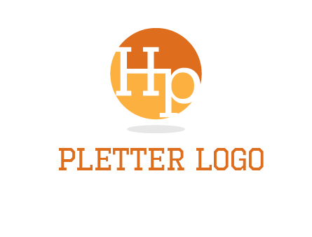 Letters HP are in a circle icon