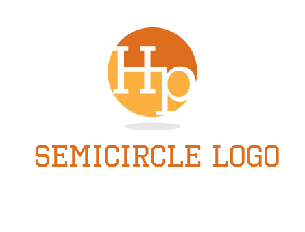 Letters HP are in a circle icon