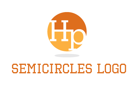 Letters HP are in a circle icon