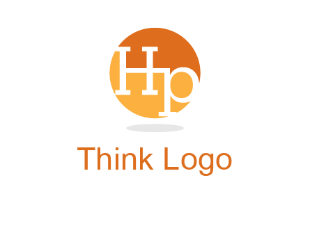 Letters HP are in a circle icon