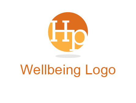 Letters HP are in a circle icon