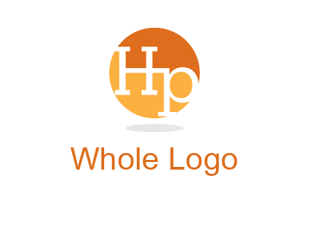 Letters HP are in a circle icon
