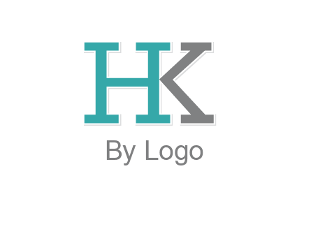 letter H forming letter K