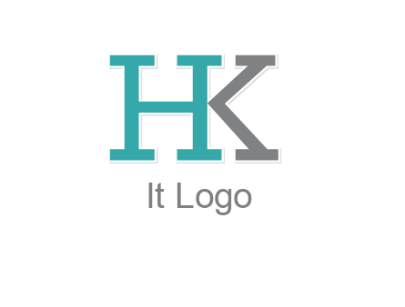 letter H forming letter K