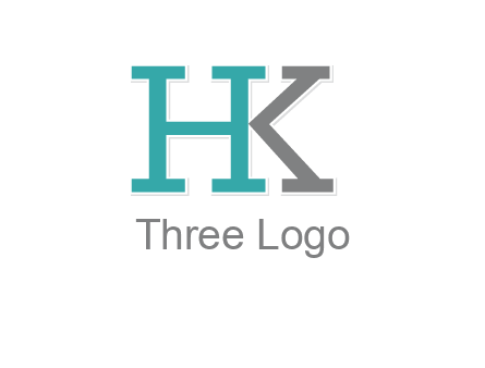 letter H forming letter K