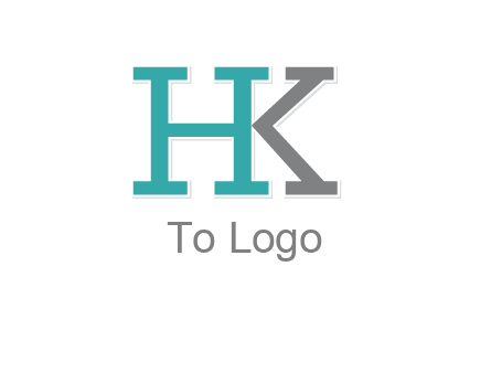 letter H forming letter K