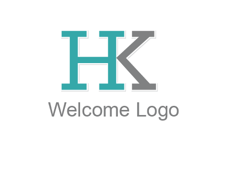 letter H forming letter K