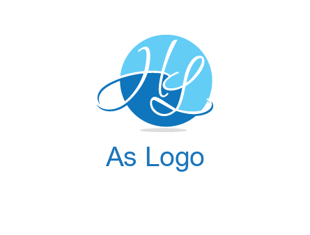 Letters H and L in a circle logo