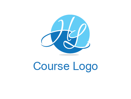 Letters H and L in a circle logo