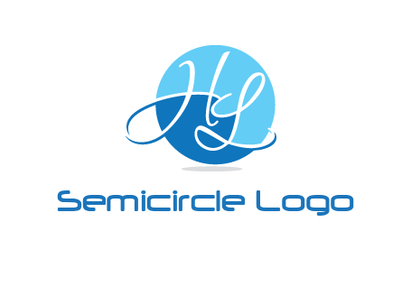 Letters H and L in a circle logo