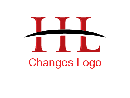 swoosh across letter HL