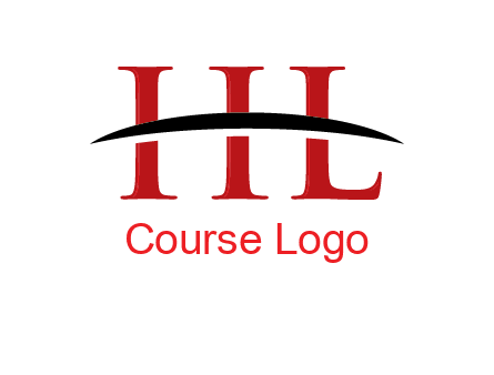 swoosh across letter HL
