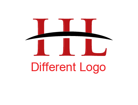 swoosh across letter HL