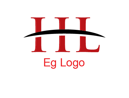 swoosh across letter HL