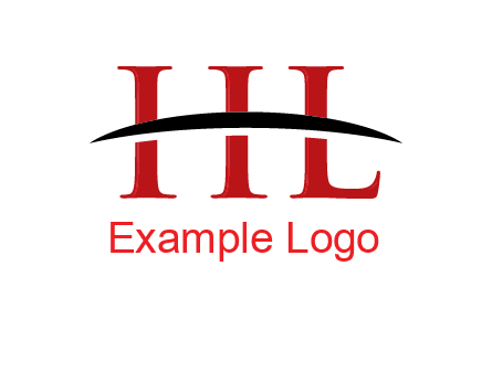 swoosh across letter HL