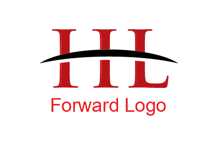 swoosh across letter HL