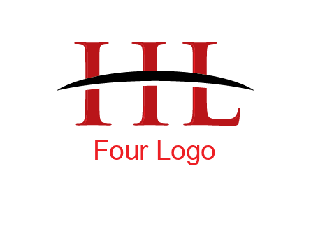 swoosh across letter HL
