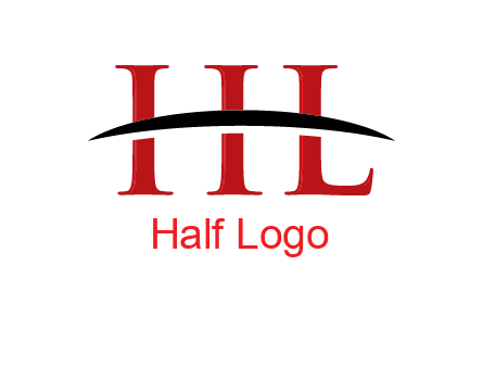 swoosh across letter HL