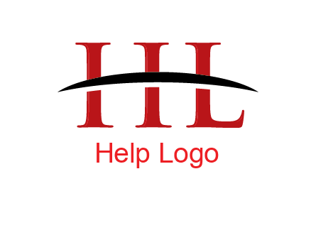 swoosh across letter HL