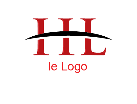 swoosh across letter HL