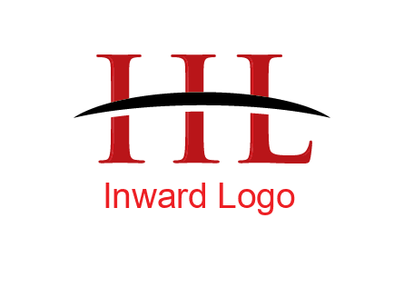 swoosh across letter HL