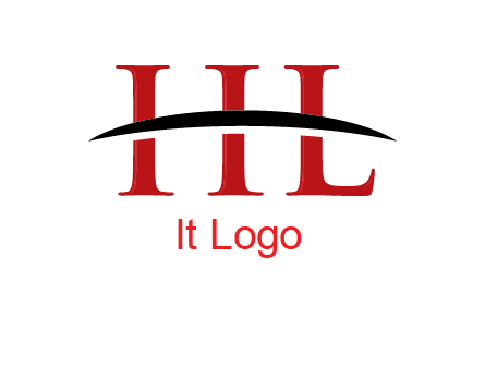 swoosh across letter HL
