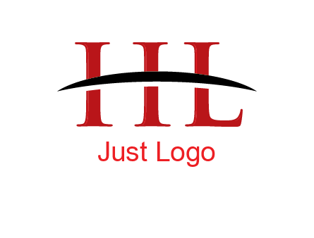 swoosh across letter HL
