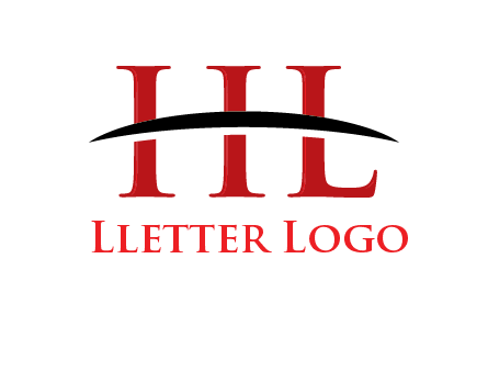 swoosh across letter HL