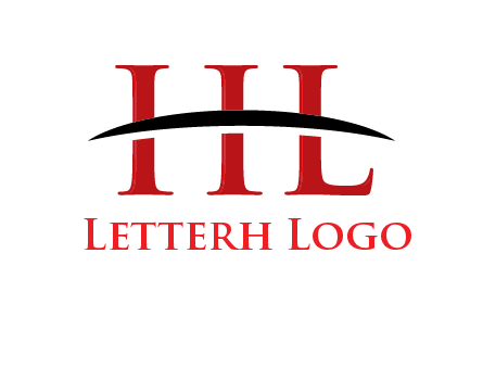swoosh across letter HL