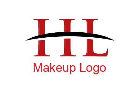 swoosh across letter HL