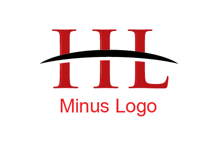 swoosh across letter HL