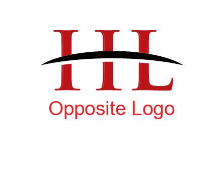 swoosh across letter HL