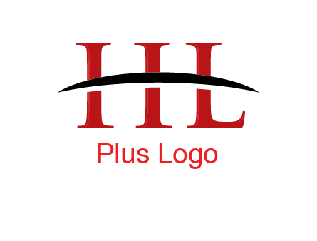 swoosh across letter HL