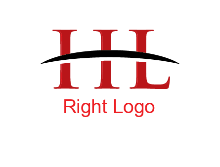 swoosh across letter HL